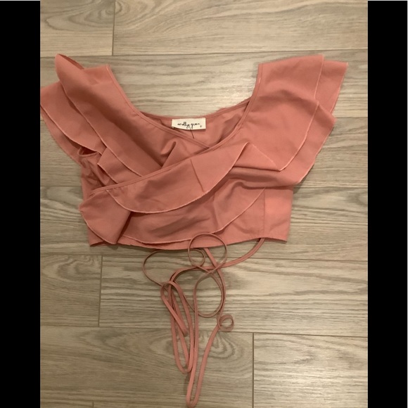 NWT MOLLY GREEN CEDEA PEACH TIE TOP❤️❤️❤️❤️ - Picture 3 of 5